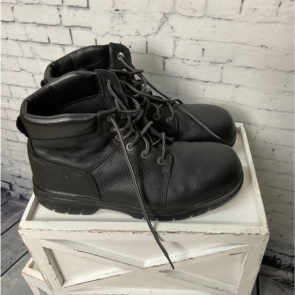 New! Wolverine Black Steel Toe Leather Work Boots Shoes F2413-18 Mens Size 11.5 - Picture 6 of 9